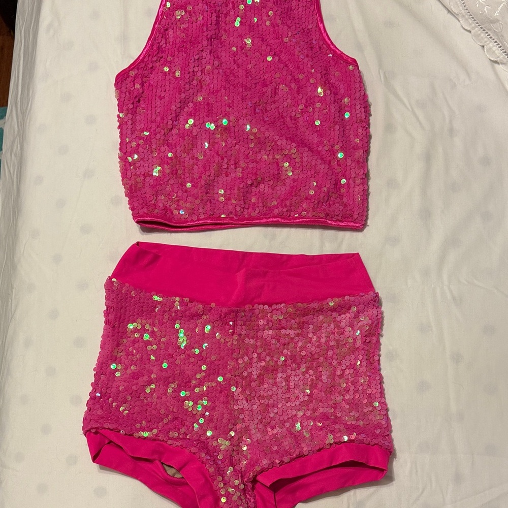 Balera Hot Pink Sequin Dance Costume